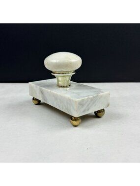 Vintage Hand Made Mounted Door Knob Marble Paperweight